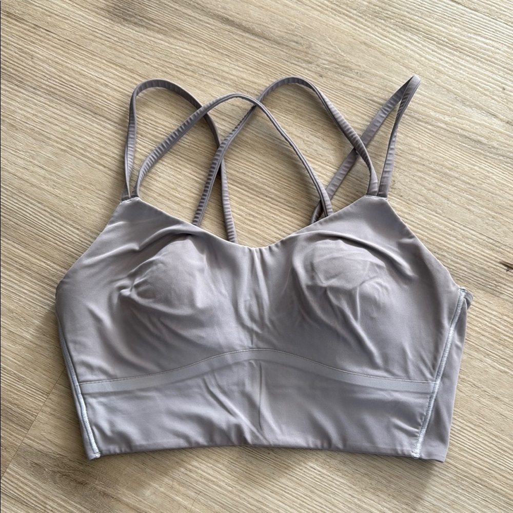 💜Lululemon Like A Could - Grey/Blue Strappy Sport Top💜